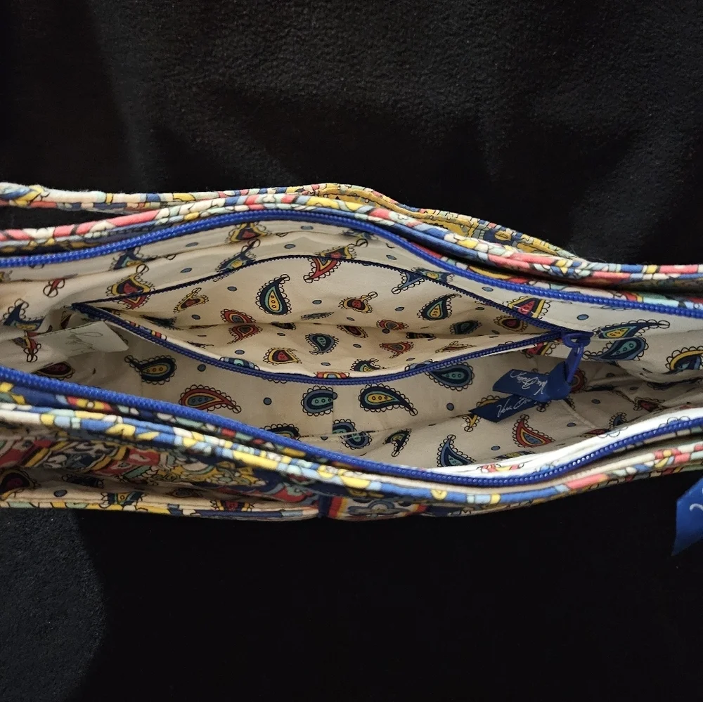Vera Bradley Casdidy in Marina Paisley- Quilted Multi-color Fabric Shoulder Bag
